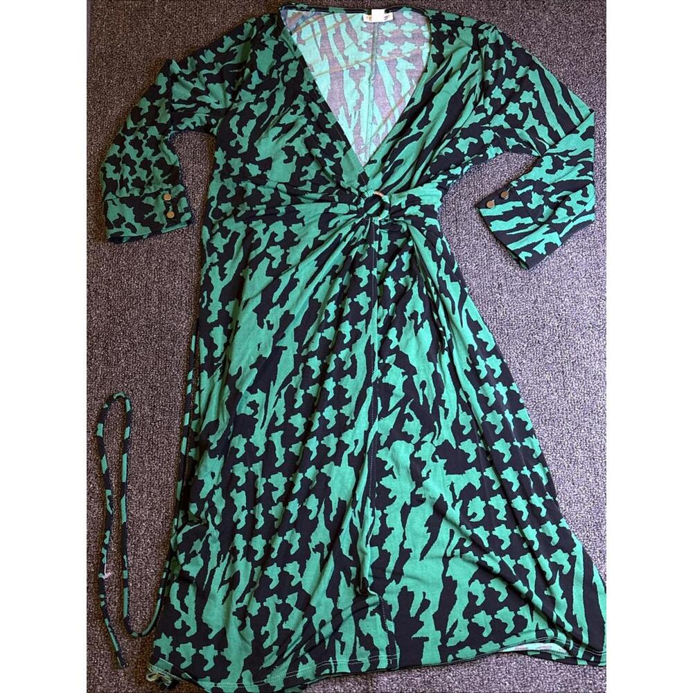 Womens Designer Maternity Dress Size L Green Black Party  A Pea In The Pod 178